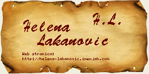 Helena Lakanović vizit kartica